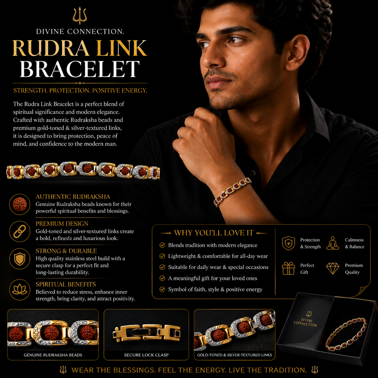 Om rudraksha bracelet - Image 3