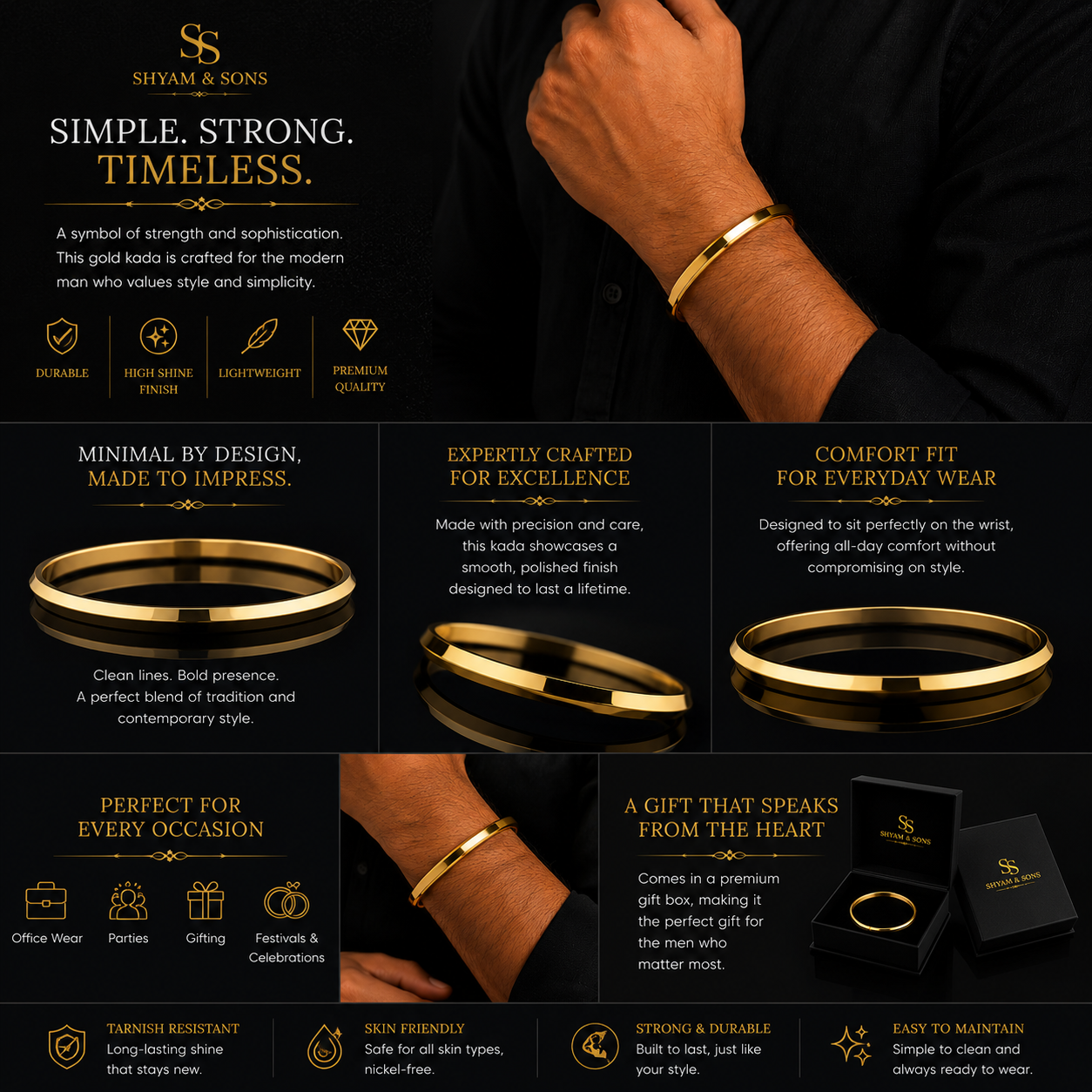 Elite gold kada - Image 4