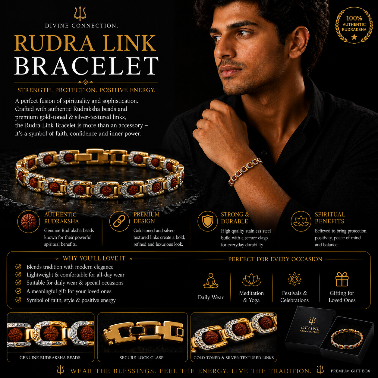Om rudraksha bracelet - Image 4
